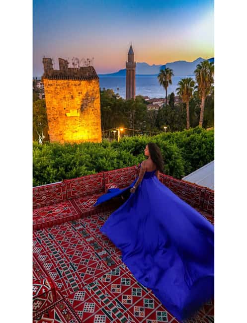 Antalya: Rooftop Photoshoot with Flying Dresses - Photos, videos, and what you actually receive