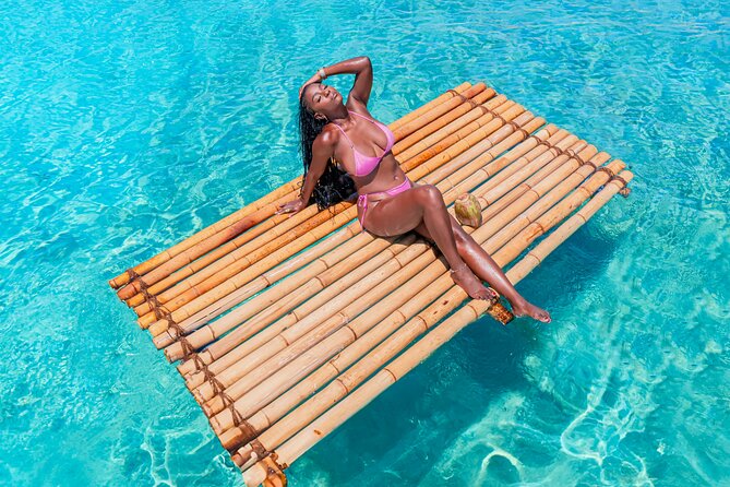 Bamboo Raft Photoshoot + FREE Videos, Shots and Cocktails - Getting comfortable on the bamboo raft
