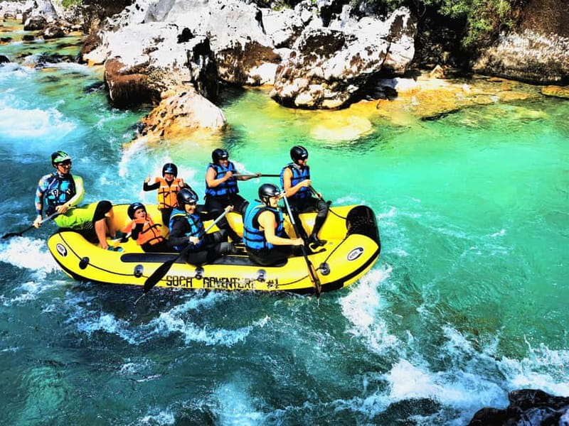 Bovec: Kinder Rafting on Soča River from 4years +FREE photos - One to 1.5 hours on the Soča