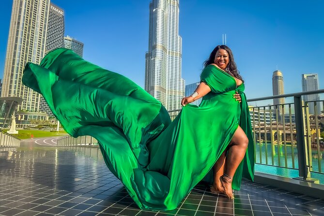 Burj Khalifa Flying Dress Instagram Videography Shoot - Communication and flexibility