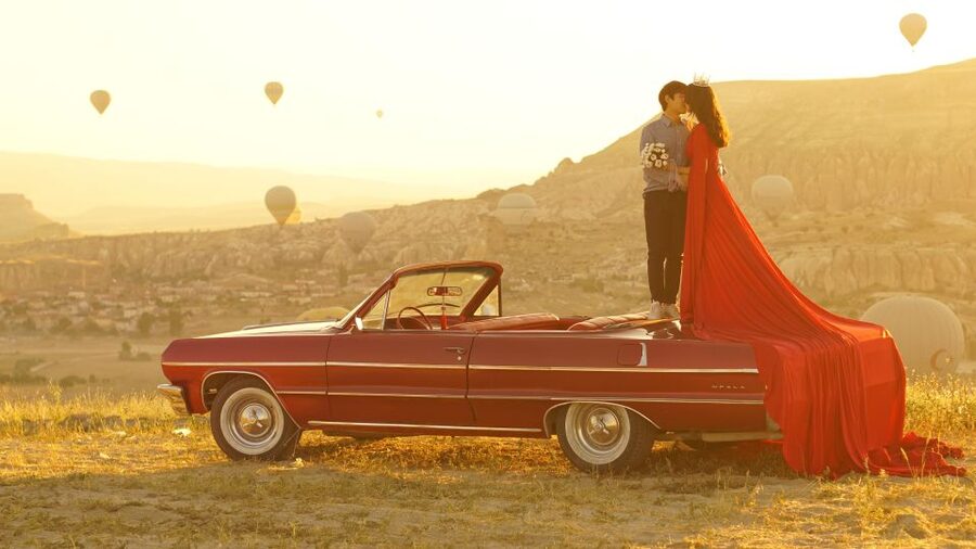 Cappadocia Photo Shoot with Classic Car and Flying Dress - Göreme begins the four-stop route
