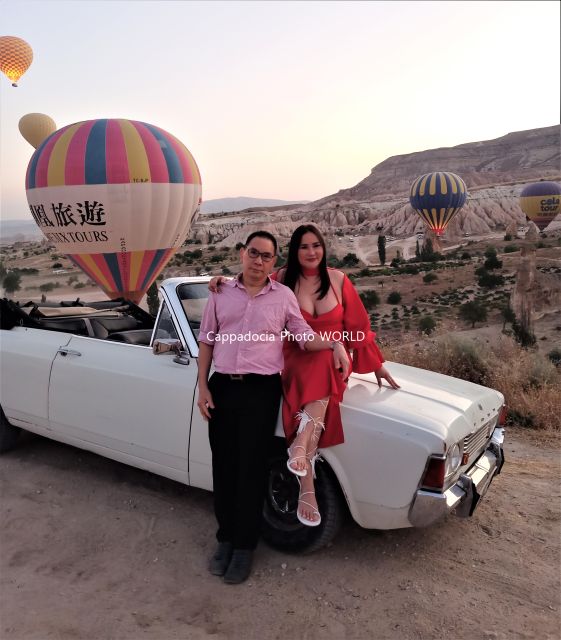 Cappadocia Photo Shoot with Classic Car and Flying Dress - Sunrise, balloons, and the question of timing