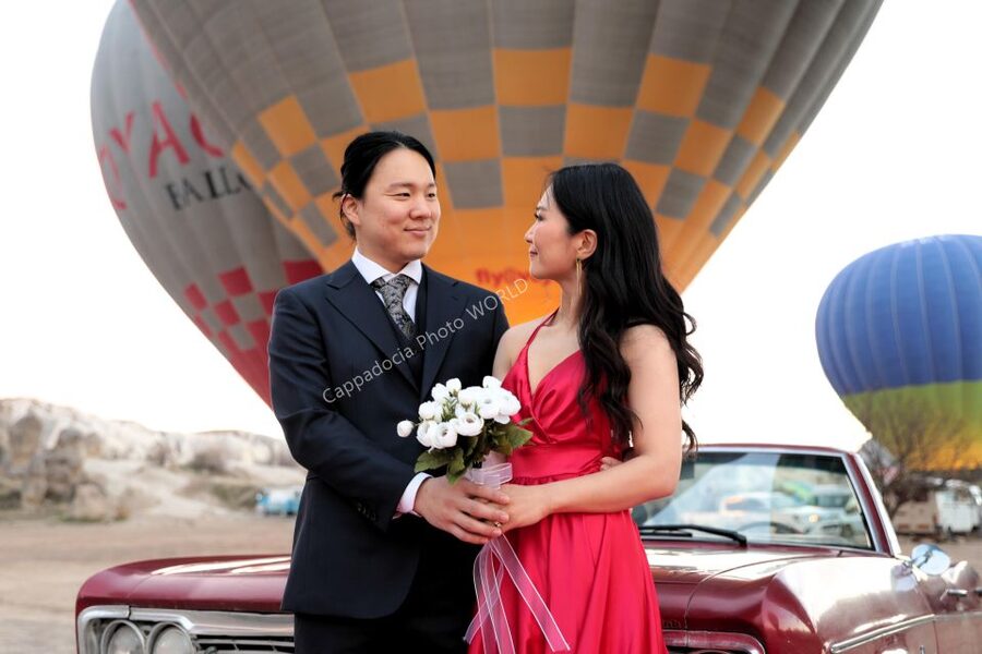 Cappadocia Photo Shoot with Classic Car and Flying Dress - Starting from five Cappadocia towns