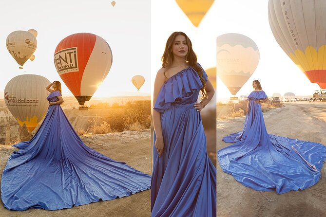 Cappadocia Photoshooting with Flying Dress - Choosing the satin flying dress