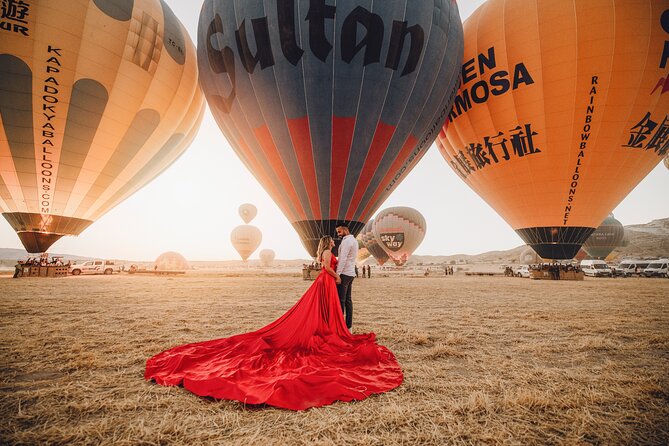 Cappadocia Private Flying Dress & Hot Air Balloon Photoshoot - Love Valley: wide views and playful compositions