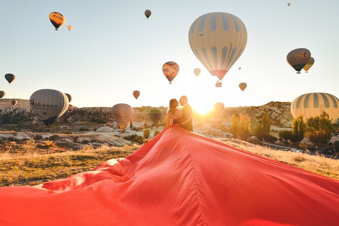 Cappadocia Private Flying Dress & Hot Air Balloon Photoshoot - The dress, changing tent, and extra styling