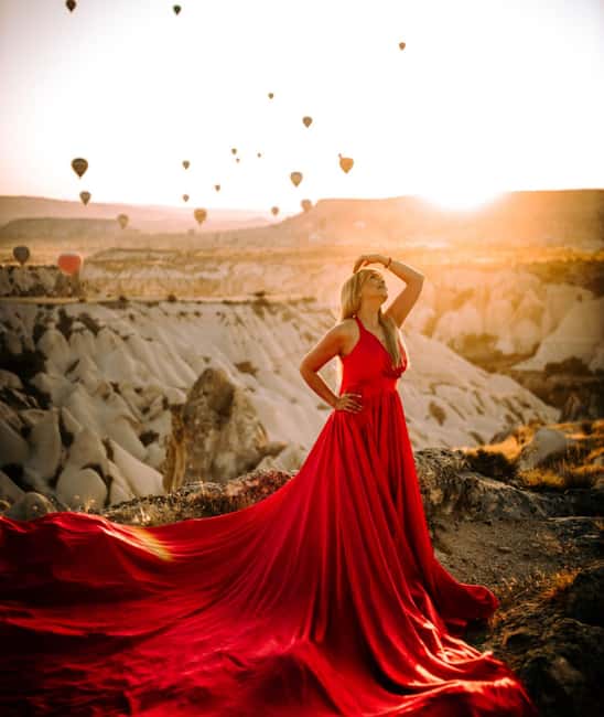 Cappadocia: Private Photo Shoot with Flying Dress & Horses - Rose Valley adds warmer color and softer shapes