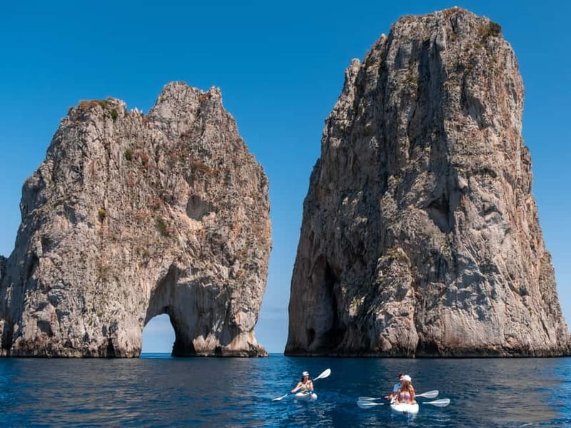Capri: Caves and Beaches Kayaking Tour with GoPro Photos - Secret beaches and narrow coastal openings