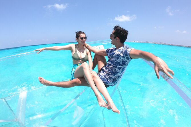 Clear Boat Tour in Cancun 1.5 hours great for pictures - From Nichupté Lagoon to the Caribbean