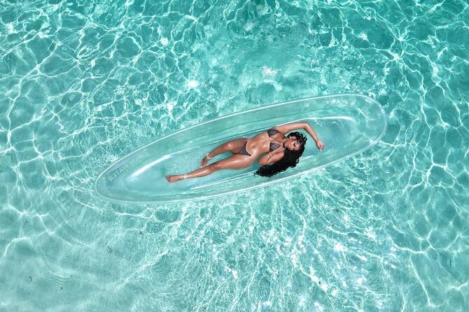 Clear Kayak Drone Photoshoot in Nassau Bahamas - The Clear Kayak Is the Main Attraction
