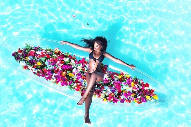 Clear Kayak Photoshoot in Turks and Caicos Islands Providenciales - Pose Coaching Makes This Easier for Beginners