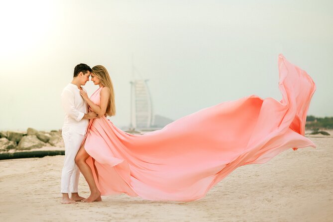 Dubai: Flying dress photoshoot - Language, cancellation, and booking flexibility