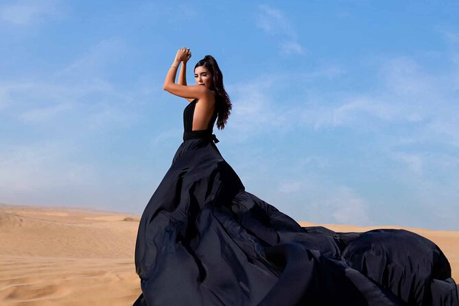 Dubai Flying Dress Private Photoshoot in the Desert - Private pickup makes the day easier