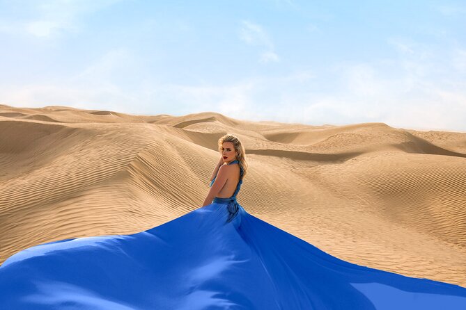 Dubai Flying Dress Private Photoshoot in the Desert - What happens during the photo session