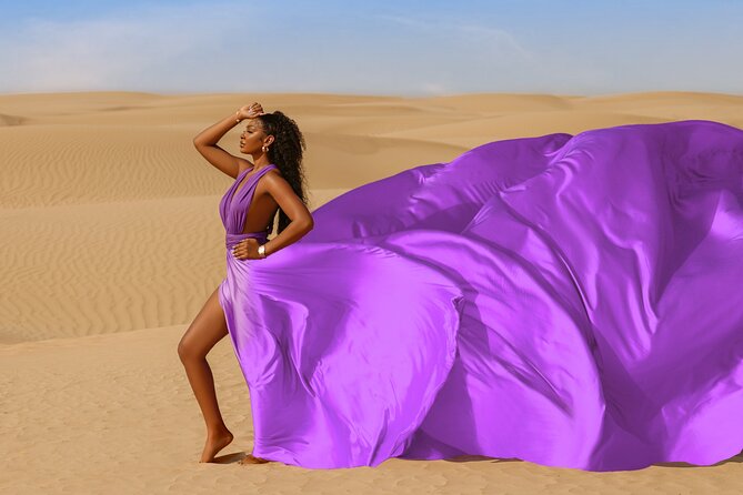 Dubai Flying Dress Private Photoshoot in the Desert - Receiving every original photo