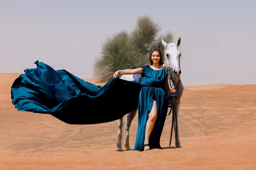 Dubai: Private Flying Dress Photography and Dune Drive Trip - Key points to know before booking