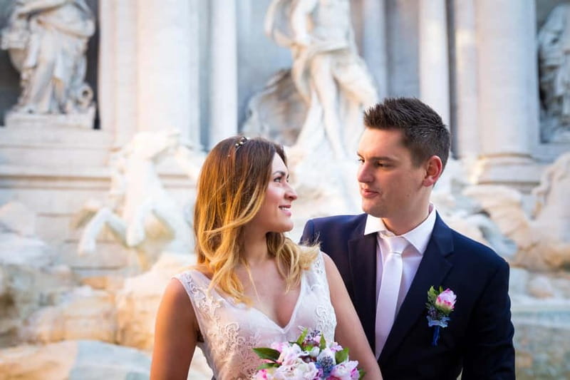 Early morning photoshoot at The Trevi Fountain - Working with the photographer