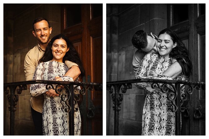 Edinburgh Photoshoot for Couples, Families & Solo Travellers - Old Town: stone streets and the castle viewpoint