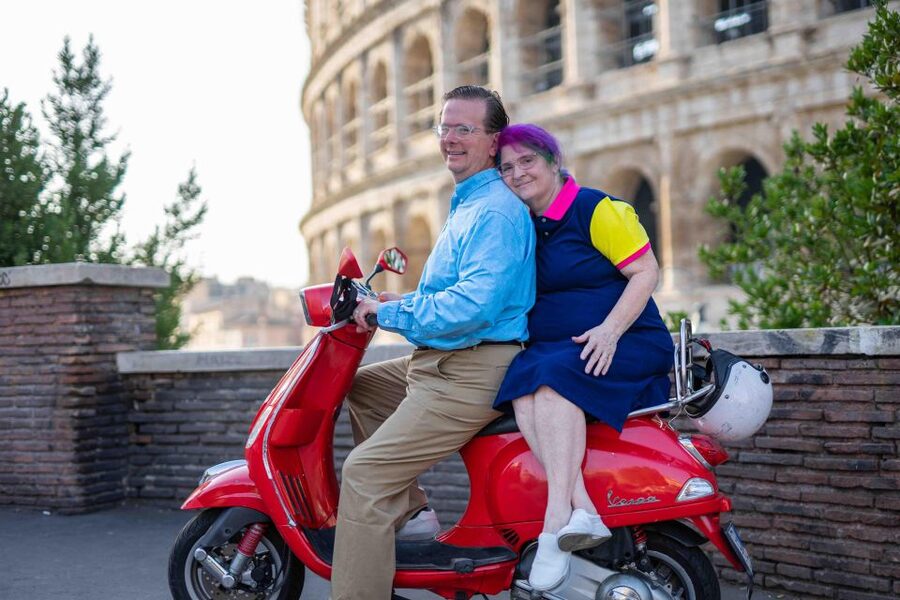Explore city on Vespa with Professional Photographer - The Fontana dellAcqua Paola finish