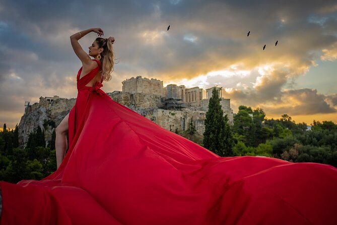 Flying Dress Athens Official - Choosing sunrise, sunset, or the right setting