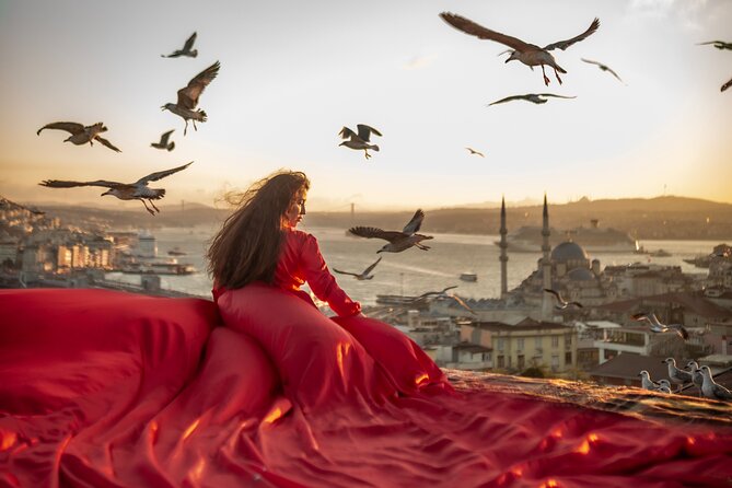Flying Dress Photography on an Iconic Rooftop in Istanbul - Why this rooftop shoot is different