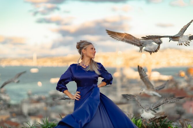 Flying Dress Photography on an Iconic Rooftop in Istanbul - What you receive after the camera stops