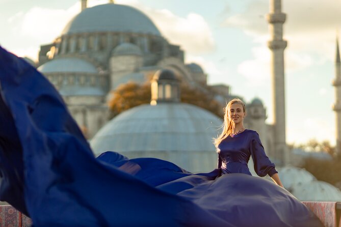 Flying Dress Photography on an Iconic Rooftop in Istanbul - Who will enjoy this most
