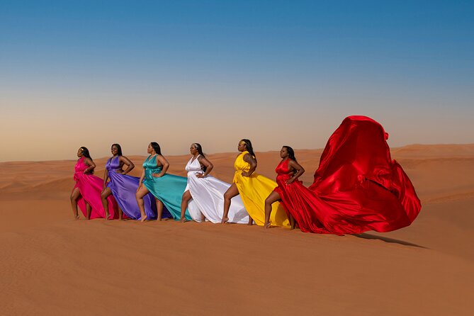 Flying dress photoshoot activity in Dubai - Makeup and hair at your hotel