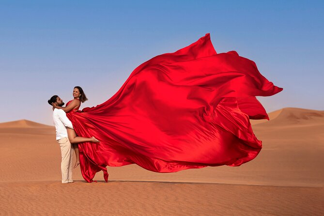 Flying dress photoshoot activity in Dubai - Receiving all images within 24 hours