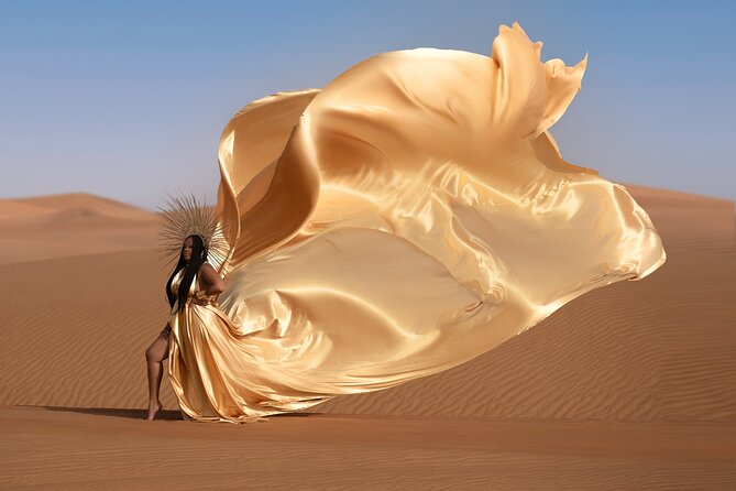Flying dress photoshoot activity in Dubai - From your Dubai hotel to the desert