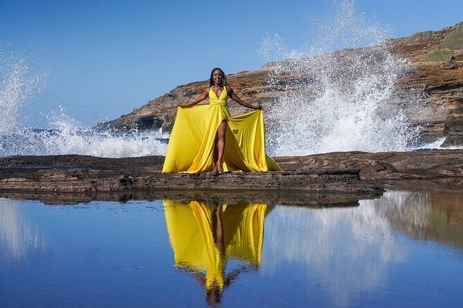 Flying Dress Photoshoot in Kauai - Working with the photographer