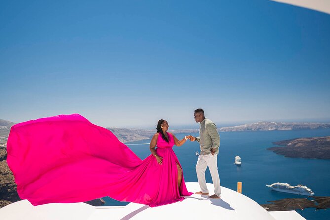 Flying Dress Photoshoot in Santorini - What Happens During the One-Hour Session