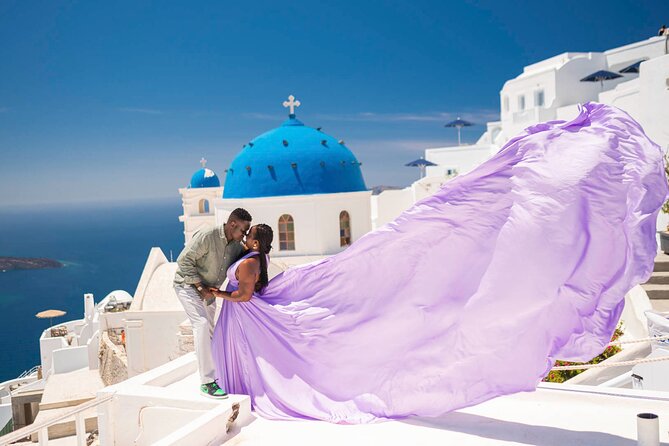 Flying Dress Photoshoot in Santorini - The Main Weakness: Timing and Communication