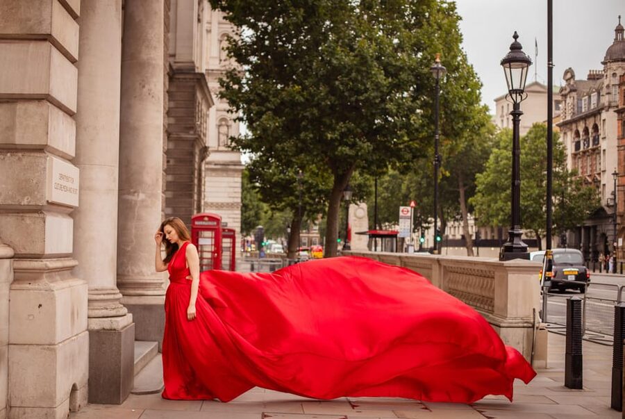 Flying dress professional photoshoot with pro photographer - What Mehr’s photography style adds