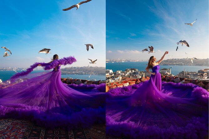 Flying Dress Rooftop Photoshoot in Istanbul (2Concepts, 1dress) - What you receive after the camera stops