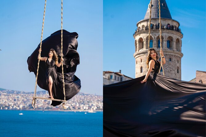 Flying Dress Rooftop Photoshoot in Istanbul (2Concepts, 1dress) - Timing, meeting point, and getting organized