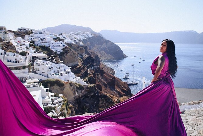 Flying Dress Santorini Photoshoot - Key points at a glance