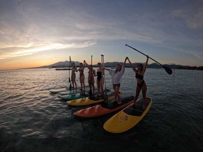 Gili sunrise stand-up paddle boarding (drone photoshoot) - What happens at M22V+87P on the water
