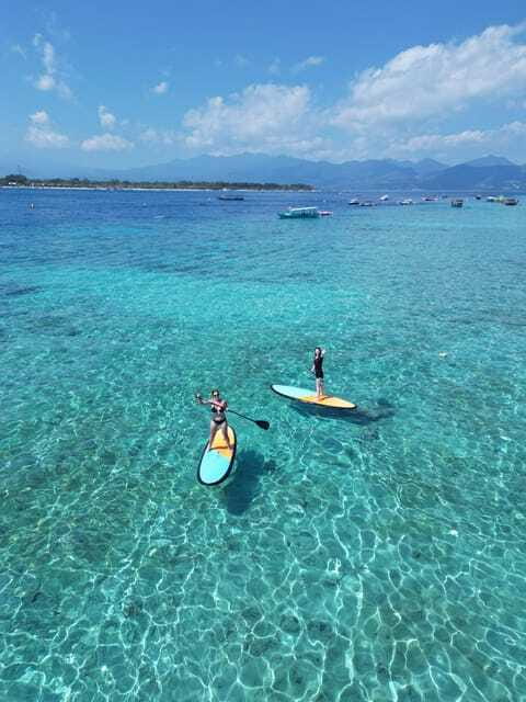 Gili sunrise stand-up paddle boarding (drone photoshoot) - The turtle sightings add a welcome surprise