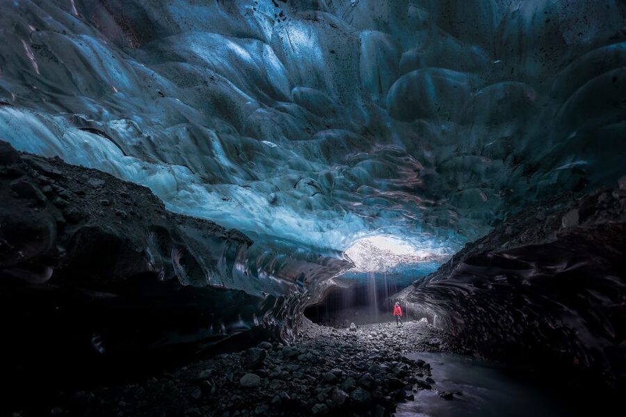 Iceland: Ice Cave Captured with Professional Photos - Entering the changing Sapphire Ice Cave