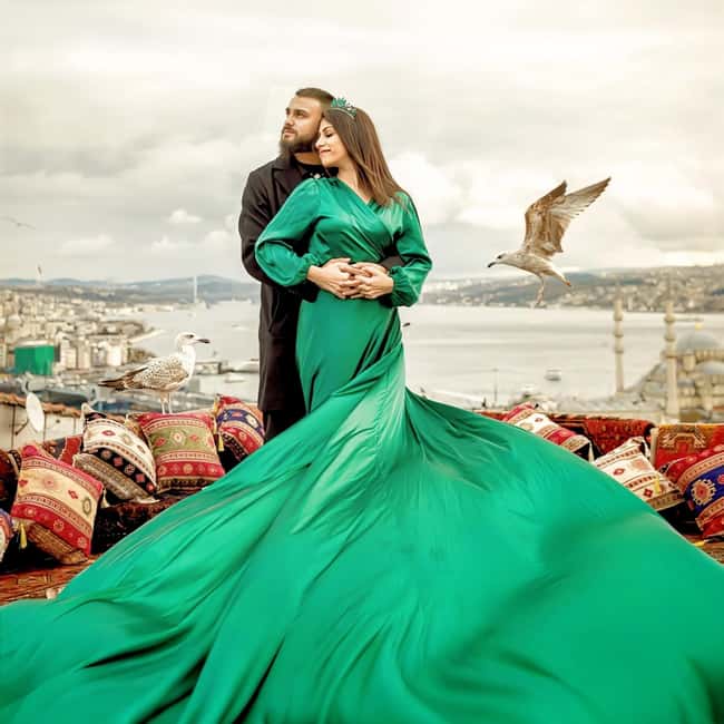 Istanbul: Flying Dress Photoshoot at Rooftop Terrace - What you receive after the session