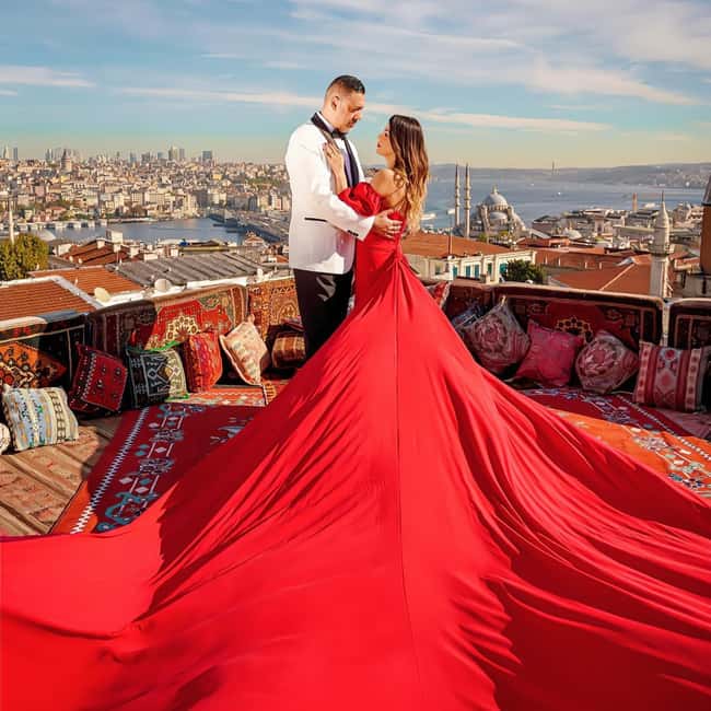 Istanbul: Flying Dress Photoshoot at Rooftop Terrace - Practical planning for a smooth shoot