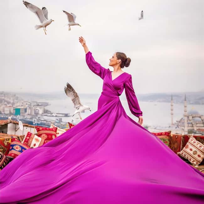 Istanbul: Flying Dress Photoshoot at Rooftop Terrace - The rooftop terrace and the flying dress
