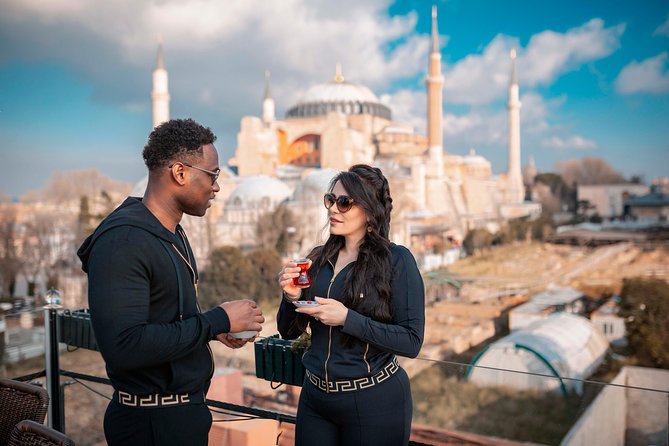 Istanbul Photoshoot Tours - Hagia Sophia and the Blue Mosque in one frame