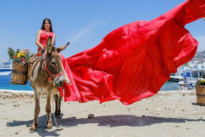 Mykonos Flying Dress Photoshoot - Posing help makes or breaks the result
