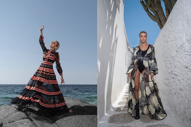 Photography Session in Mykonos - Church of Paraportiani: a clean white backdrop