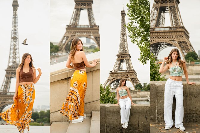 Photoshoot in Paris - Eiffel Tower - The Eiffel Tower Backdrop Without A Phone In Sight