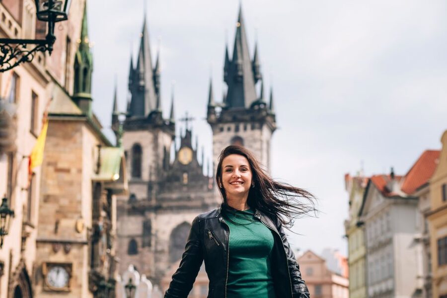 Prague: Professional Photoshoot in the Old Town - Old Town Square and the Gothic Prague backdrop