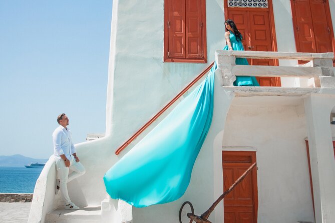 Private Flying Dress Photoshoot in Mikonos - How the flying effect is created