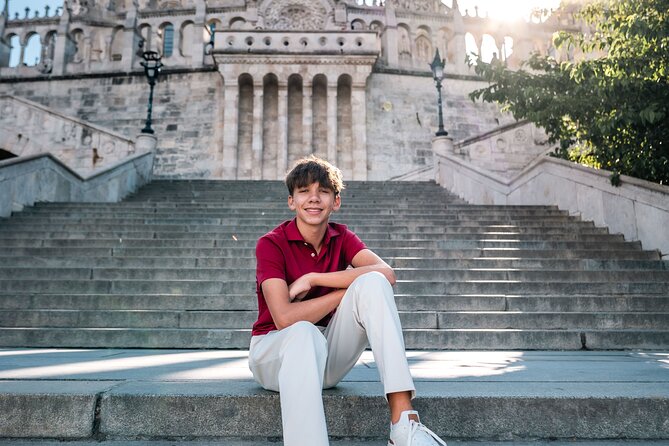 Private photography photo session at Fisherman Bastion - The Chain Bridge brings the river into the frame